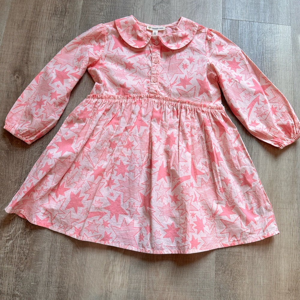 Tucker + Tate Pink Puff Sleeve Sundress with Peter Pan Collar